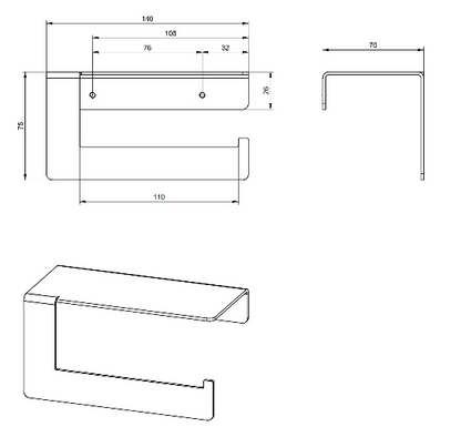 Toilettenpapierhalter 'TH-14'